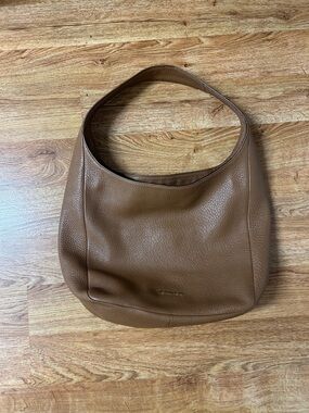 Michael Kors Classic Brown Leather Shoulder Hobo Bag